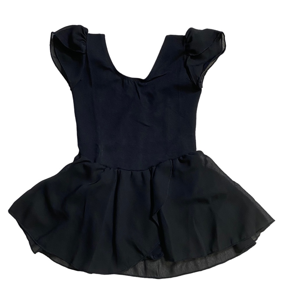 MdMnd Black skirt and leotard fluttered sleeves size 2-4 (110)
